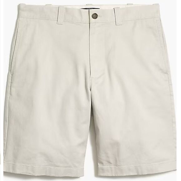 J. Crew Factory 9" Flex Chino Shorts in Stone khaki NWT size 34 - Picture 4 of 15